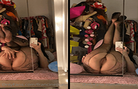 OnlyFans Francine Piaia Mostrando a bucetinha no espelho