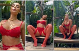 A ex-panicat Aline Mineiro em vídeo de calcinha fumando um baseado