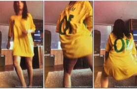 Dieni Gaúcha rebolando ao som do funk com uma calcinha bem justinha no bumbum