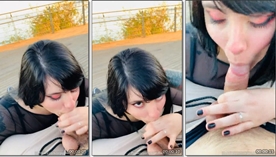 Lua Uchiha foi flagrada fudendo gostoso oral em um homem sortudo em um local público sem se importar com a exposição