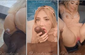 A Aline Faria, famosa do OnlyFans, fazendo um vídeo amador com o negão Jefão