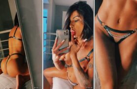Duda Mesquita toda gata exibindo o corpão bronzeado em um vídeo no espelho acabou vazando