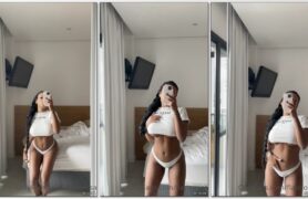 Flaviane Souza, uma mulher linda e sensual, foi parar na internet só de calcinha