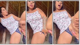 Juh Morena foi dar uma olhadinha na obra de vestidinho e acabou levando rola e leitinho na xoxota