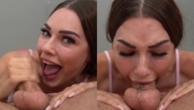 A gostosona do Onlyfans Shaiden Rogue faz um boquete caprichado no cara até ele gozar