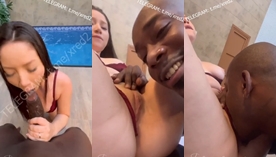 Jefão Negão pirocudo dando uma bela chupada na boquinha da novinha gostosa