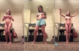 Littlerabbitro rebola e mostra seu bundão firme enquanto dança e se despe