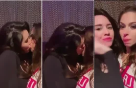 Jenny Reis, lésbica de Suzano, deu um beijo na amiga