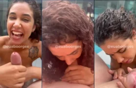 Lana Borges fudendo gostoso oral e recebendo ejaculação na boca