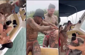 Safadeza deliciosa com Tifany Rocha e Anny Alves se divertindo na lancha