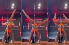 Gracyanne Barbosa flagrada com a calcinha deslocada, exibindo bucetinha