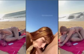 Vídeo caseiro mostrando Brida Nunes fazendo um boquete gostoso na praia