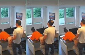 Chefe é pego fudendo gostoso com secretária novinha no escritório