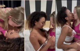 Lésbicas se divertindo muito juntas