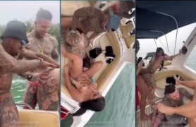 Mulheres fudendo gostoso na lancha com o dono em uma festa sensual