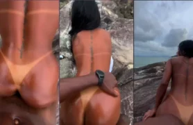 Pocahontas brasileira fudendo gostoso gostoso com homem negro ao ar livre em vídeo caseiro