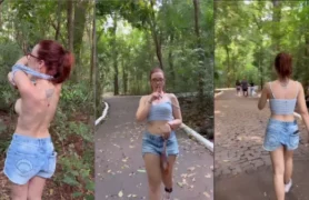 Professora de Inglês acabou sendo flagrada sem roupa no parque do Ibirapuera e as imagens se espalharam pela internet