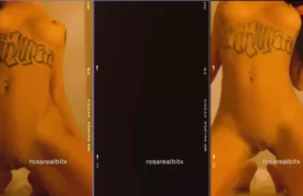 Puta Rosarealbitx teve suas fotos vazadas na internet mostrando tudo e piscando o bumbum