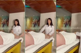 Isa, a massagista viajante cheia de charme, se mostrando toda para o cliente afortunado