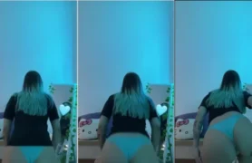 Vídeo caseiro da Mel Martins rebolando o bundão de calcinha