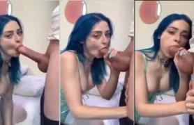 Menina com peitão apareceu na internet fazendo um trabalho sujo com um membro gigante