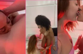 Bruna Freitas fudendo gostoso oral em uma ruiva durante um ménage à trois