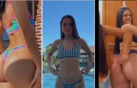 Mel Maia dançando de Biquíni