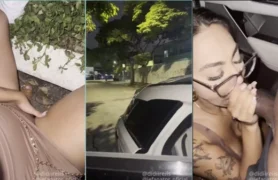 Didy Reis dando uma chupada no Jefão dentro do carro