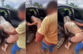 Esposa safadinha fazendo “amizades” na beira da estrada e se divertindo em vídeos caseiros. Tem muita sacanagem rolando, viu?
