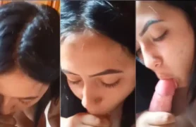 Vídeo de sexo amador que viralizou com uma morena fazendo boquete