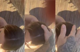 Vídeo de sexo oral com uma garota safada engolindo com vontade todo o membro do cara lá no fundo da garganta
