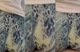 Caio acessa a internet e encontra a esposa, vestida com um shortinho bem justo, dando uma rebolada no marido