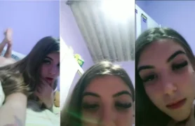 Achei um vídeo ao vivo de uma novinha loira, toda delícia e cheia de tesão!