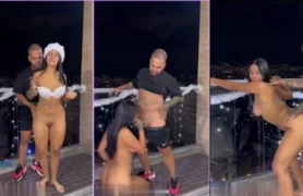 Joha Giraldo, o flagra amador, foi filmado dando uma “chuparada” e se divertindo com um cara na varanda do apê