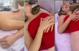 Bruna Vieira, a atriz pornô de 18 anos, tá lá se deliciando enquanto é massageada e atingindo o clímax