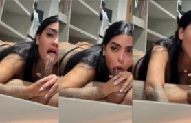Filme picante de uma brasileira fudendo gostoso oral em um membro bem tropical!