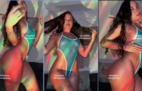 Xxx, a delícia da negra Angie Suz de maiô, cheia de ousadia!