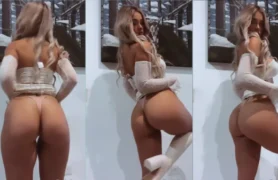 Maria Julissa, a gostosa do OnlyFans, com seu vestido branco bem justo!