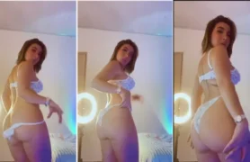 Laura White, a gostosa das curvas irresistíveis, dançando com todo o charme