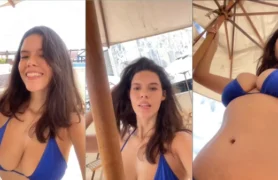 Deliciosa Ayla Castro dando aquele gostinho, toda provocante de biquíni sexy