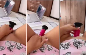 Enquanto se diverte com um vibra na xota, a tatianabgiraldo não consegue conter os gemidinhos